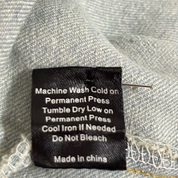 Pol Denim Overall Shorts With Side Pockets And Stud Details - Picture 15 of 16